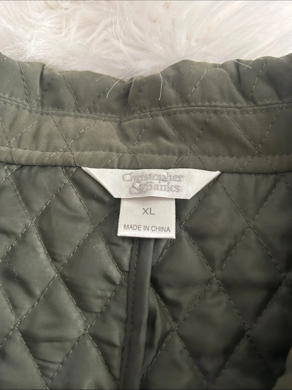 Christopher & Banks Quilted Olive Utility Jacket - Picture 7 of 9